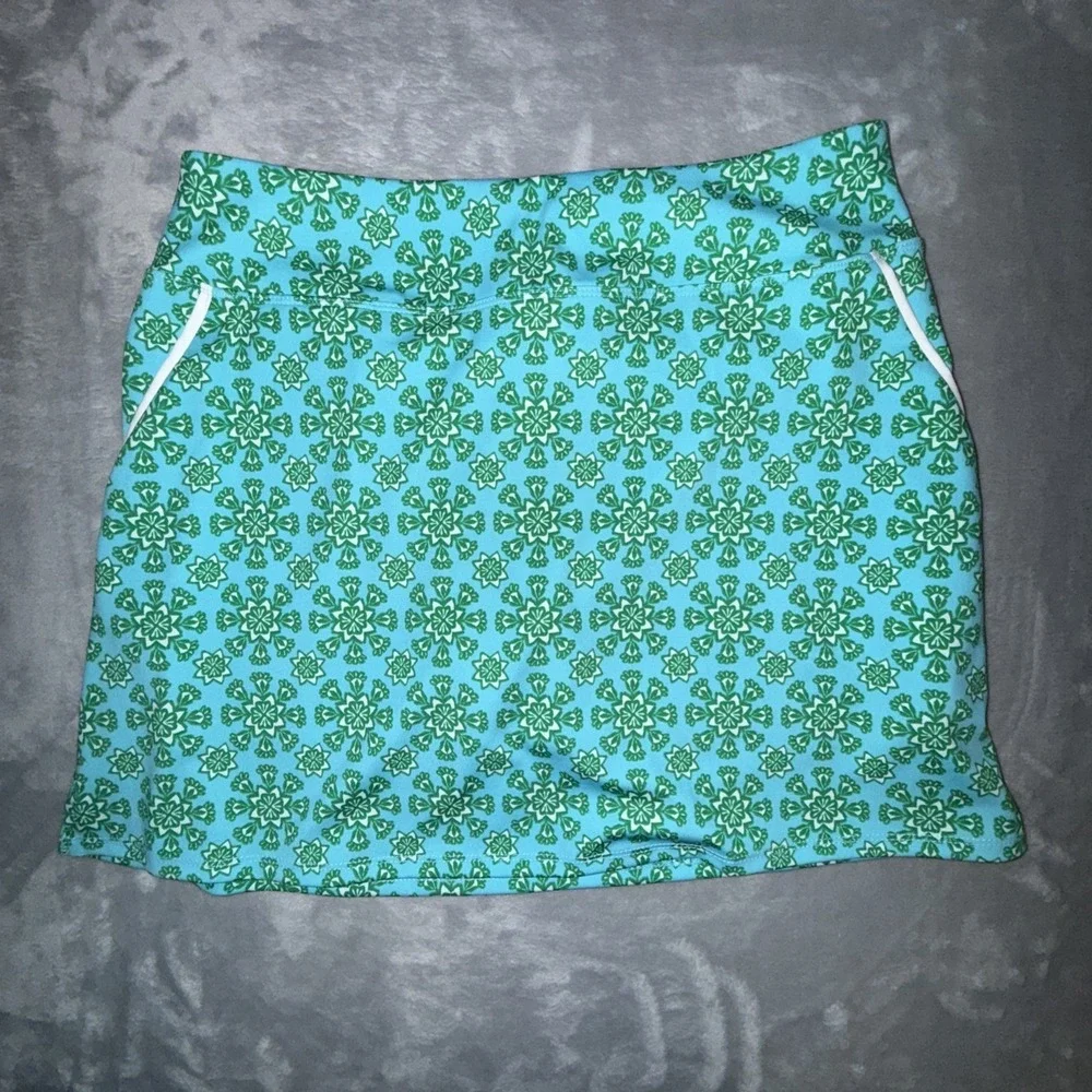 Sigrid Olsen Skort Women's M Blue Kaleidoscope Tennis Golf‎ Athletic Activewear